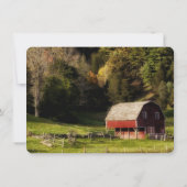 Campagne Arbres à granges Faire-part de mariage ru (Dos)