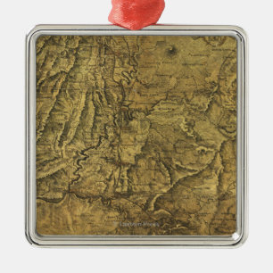 Campagne Atlanta - Kaart van het Panoramiek-burger Metalen Ornament