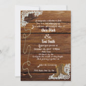 Campagne Boots & Lace Wedding Invitation (Devant)