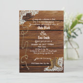 Campagne Boots & Lace Wedding Invitation (Debout devant)