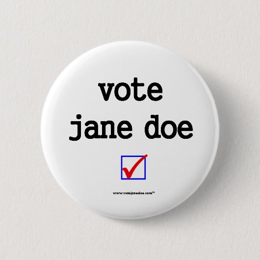Campagne Button "Stem Jane Doe" (Voorkant)