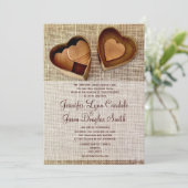 Campagne Coeurs en bois Bourrage des invitations a (Debout devant)