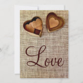 Campagne Coeurs en bois Bourrage des invitations a (Dos)