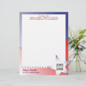 Campagne de modèle d'en-tête de lettre (Debout devant)