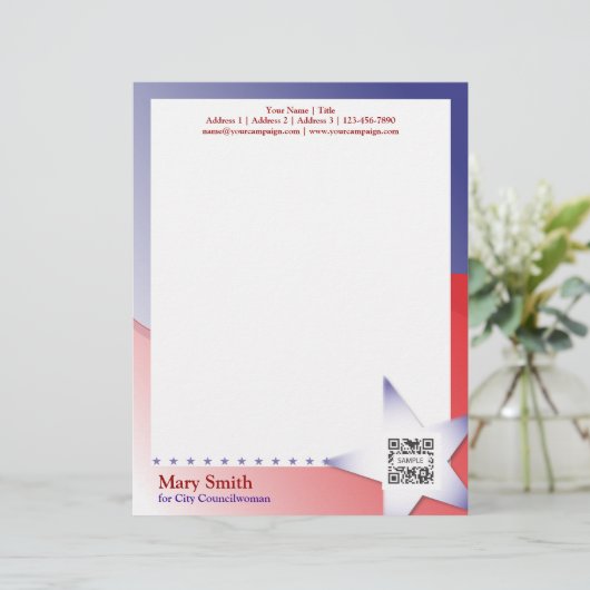 Campagne de modèle d'en-tête de lettre (Debout devant)