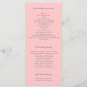 Campagne Fleurs d'argent Programmes de mariage ros (Dos)