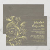 Campagne Flourdir Invitations de douche nuptiale (Devant / Derrière)