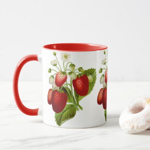 Campagne fraise Motif café Mug
