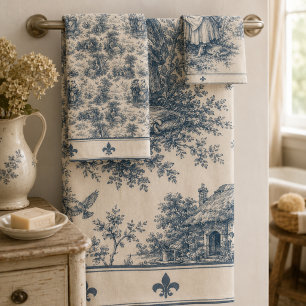 Campagne française romantique Toile en bleu poussi