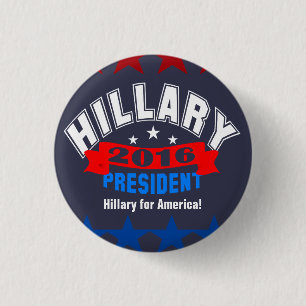 Campagne Hillary Clinton Ronde Button 3,2 Cm