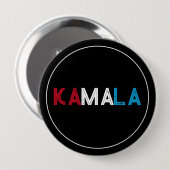CAMPAGNE KAMALA 2024 RWB RONDE BUTTON 4,0 CM (Voorkant /achterkant)