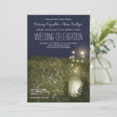 Campagne Mason Jar + Firefly Mariage Invitations (Debout devant)
