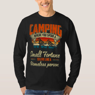 Campagne met Gezegden voor Campers Camp Mannen Vro T-shirt