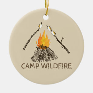 Campagne met Toasting Marshmallows Ornament