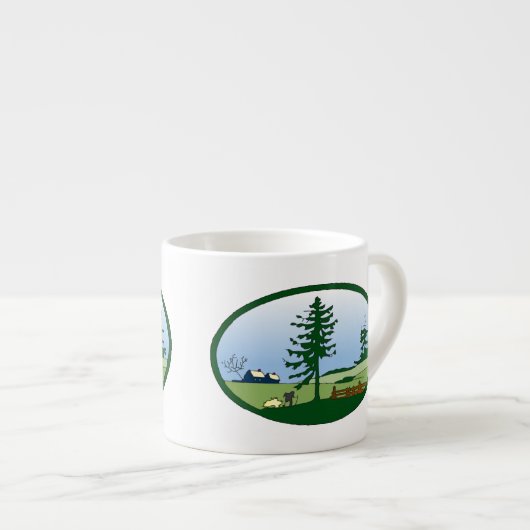 Campagne pastorale Espresso Mug (Devant droit)