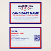 Campagne politique 2026 Candidat Élection Contact (Devant & derrière)