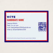 Campagne politique 2026 Candidat Élection Contact (Dos)