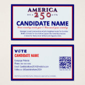 Campagne politique 2026 Candidat Élection Contact (Devant & derrière)