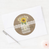 Campagne Russe Mason Jar Stickers Tournesol (Enveloppe)
