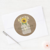 Campagne Russe Mason Jar Stickers Tournesol (Enveloppe)