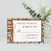 Campagne rustique Camo Orange Bow Wedding RSVP (Debout devant)