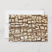 Campagne rustique Camo Orange Bow Wedding RSVP (Dos)