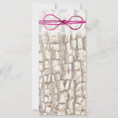 Campagne rustique Camo rose Bow Invitations de mar (Dos)