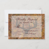 Campagne rustique Chasse Camo Antlers Mariage RSVP (Devant)