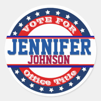 Campagne Verkiezing Sjabloon Ronde Sticker
