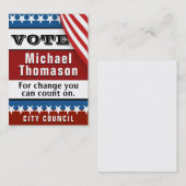 Campagne Verkiezing Sjabloon Visitekaartje (Voorkant / Achterkant)