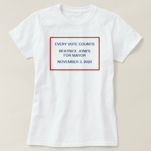 Campagne Verkiezingsavond Kandidaat Motto Sjabloon T-shirt