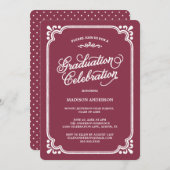 Campagne Vintage | Invitation de remise de diplôme (Devant / Derrière)