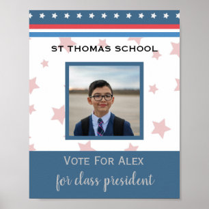 campagne voor studentenverkiezingen met fotoklasse poster