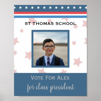 campagne voor studentenverkiezingen met fotoklasse poster