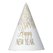 Campagne Wit & Goud Oudejaarsavond Feesthoedjes (Voorkant)