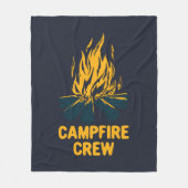 Campagneontwikkelaar kampeerpersoneel kampvuur fleece deken (Voorkant)