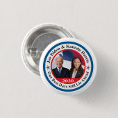 campagnevoer van Biden Harris Ronde Button 3,2 Cm (Voorkant /achterkant)