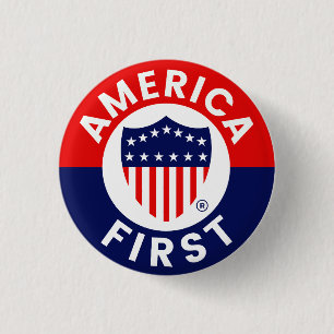 Campaign Badge voor de eerste Amerikaanse commissi Ronde Button 3,2 Cm