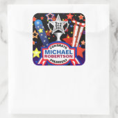 Campaign Winner feliciteert u Vierkante Sticker (Tas)