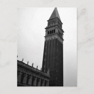Campanile Piazza San Marco Zwart Wit Italië Tour Briefkaart
