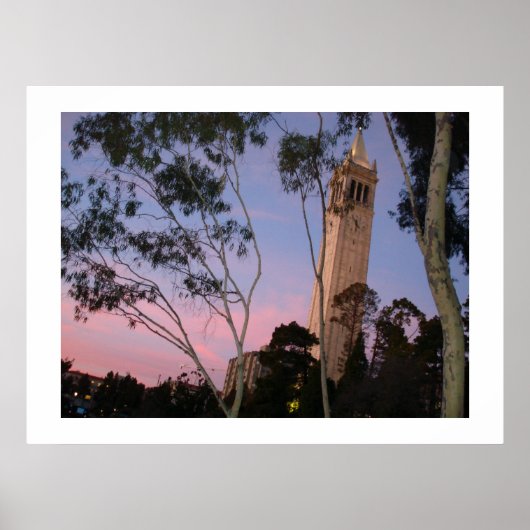Campanile Sunset Poster, verlicht te Doesk Poster (Voorkant)
