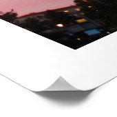 Campanile Sunset Poster, verlicht te Doesk Poster (Hoek)