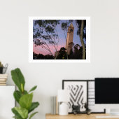 Campanile Sunset Poster, verlicht te Doesk Poster (Thuiskantoor)