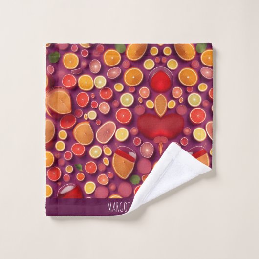 Campari Soda Grapefruit kleurrijk patroon Bad Handdoek (Wasdoekje)