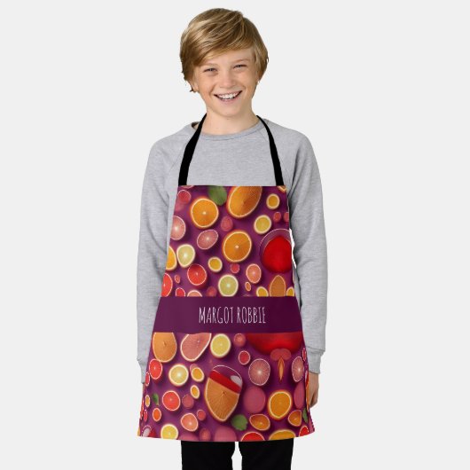 Campari Soda Grapefruit kleurrijk patroon Schort (Gedragen)