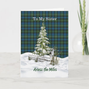 Campbell Argyle Ancient Tartan Zuster Kerstmis Feestdagen Kaart