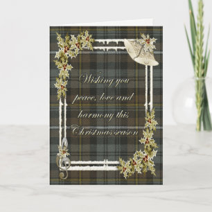 Campbell Argyle Weathered Tartan Kerstmis Feestdagen Kaart