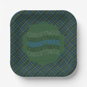 Campbell Argyll Ancient Scottish Tartan Christmas  Papieren Bordje (Voorkant)