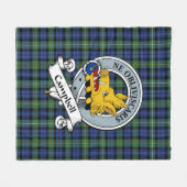 Campbell Argyll Oude Clan Badge Tartan Plaid Fleece Deken (Voorkant (Horizontaal))