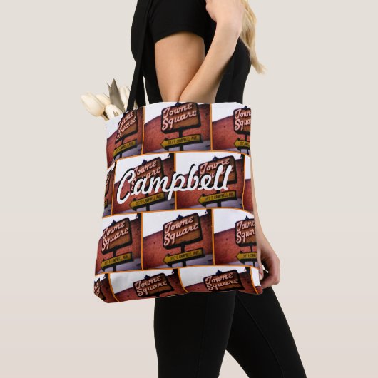 Campbell CA Towne Square geborsteld polyester Tas (Dichtbij)